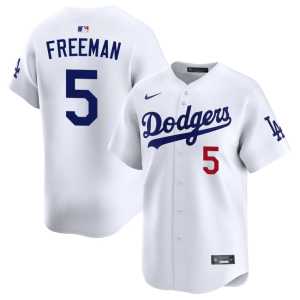 Official White L.A. Freddie Freeman #5 Men's Jersey 756980-377 - Image 1