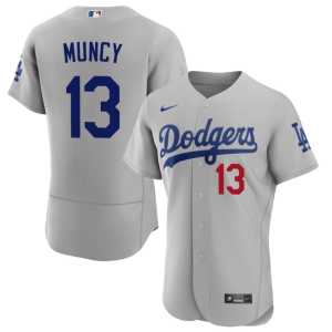 MLB Gray Max Muncy Mens L.A. Dodgers #13 Jersey 833079-518 - Image 1