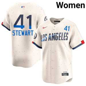 Replica Women Brock Stewart L.A. #41 Cream Jerseys 577367-450 - Image 1