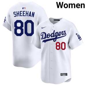 Player #80 Emmet Sheehan Women's White L.A. Jersey 175367-470 - Image 1