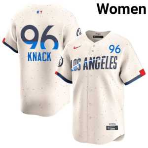 Player Landon Knack Womens Dodgers Cream #96 Jerseys 433126-456 - Image 1