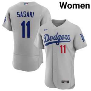 Authentic The Blue Crew Roki Sasaki #11 Women Gray Jersey 478241-423 - Image 1