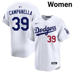 Replica Roy Campanella Women's The Dodgers #39 White Jerseys 922468-236 - Image 1