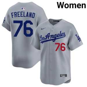 2026-27 Grey #76 L.A. Dodgers Alex Freeland Womens Jersey 704209-424 - Image 1