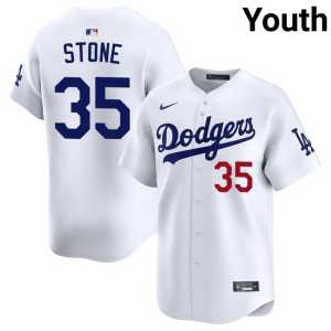 Replica White #35 Gavin Stone Youth LA Dodgers Jerseys 964308-836 - Image 1
