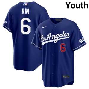 MLB Hyeseong Kim Youth Royal LA #6 Jersey 630731-607 - Image 1