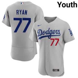 Limited #77 Gray Youth LA River Ryan Jerseys 209007-612 - Image 1
